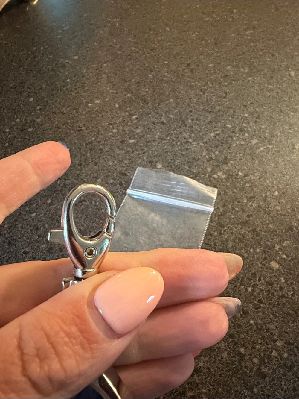 Blue Keychain Pocket Watch with Lobster Clip